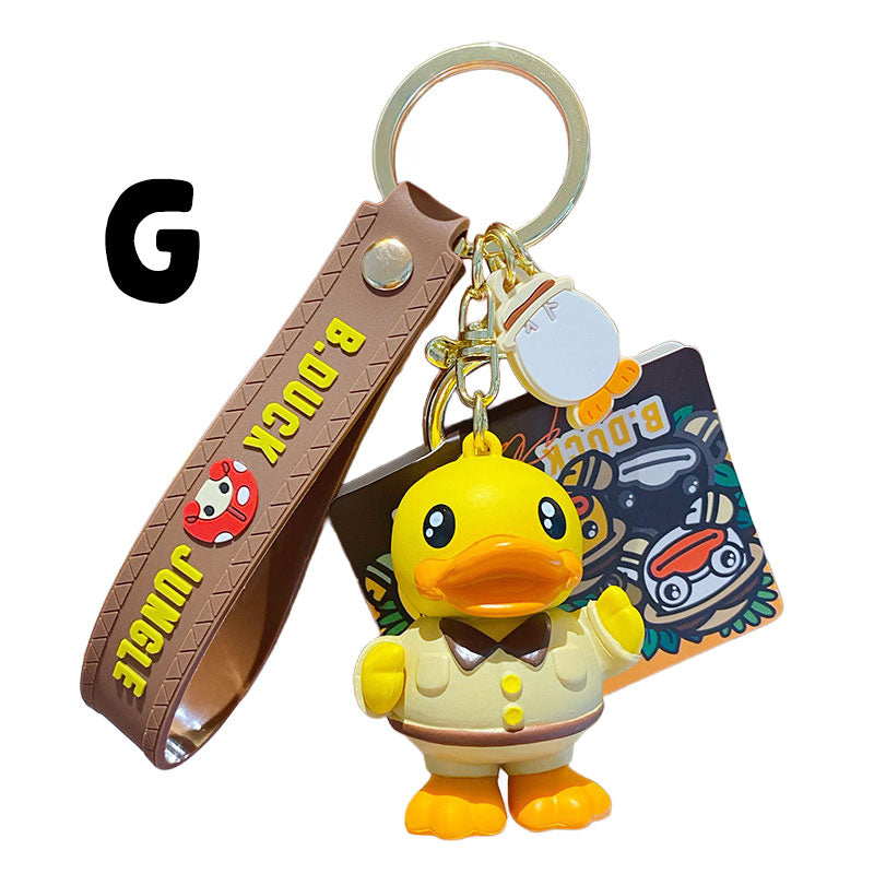 Duck ジャングル キーチャーム キーホルダー キーリング キーチェーン バッグチャーム ストラップ アクセサリー 紛失予防 かわいい ジュエリー 可愛い 雑貨 鍵 車 レディース カップル 小物 ギフト プレゼント