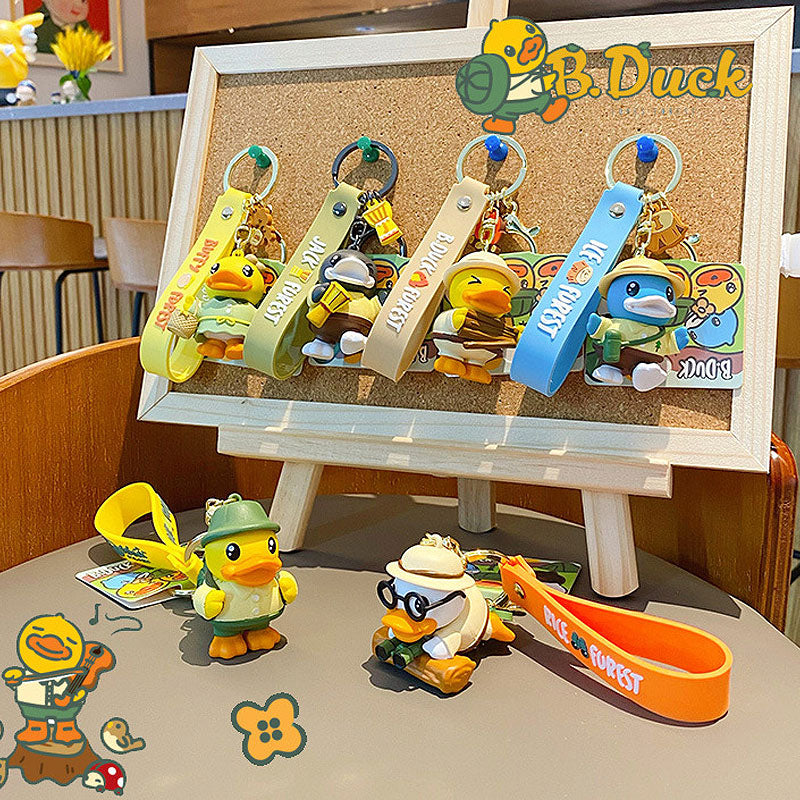 Duck ジャングル キーチャーム キーホルダー キーリング キーチェーン バッグチャーム ストラップ アクセサリー 紛失予防 かわいい ジュエリー 可愛い 雑貨 鍵 車 レディース カップル 小物 ギフト プレゼント