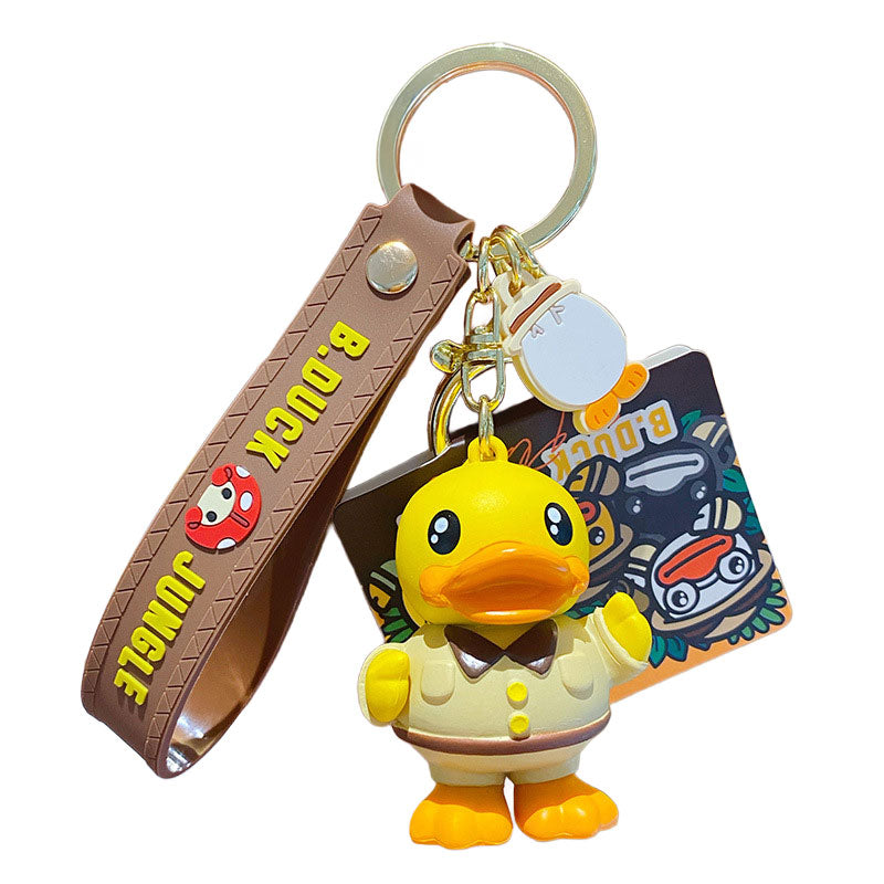 Duck ジャングル キーチャーム キーホルダー キーリング キーチェーン バッグチャーム ストラップ アクセサリー 紛失予防 かわいい ジュエリー 可愛い 雑貨 鍵 車 レディース カップル 小物 ギフト プレゼント