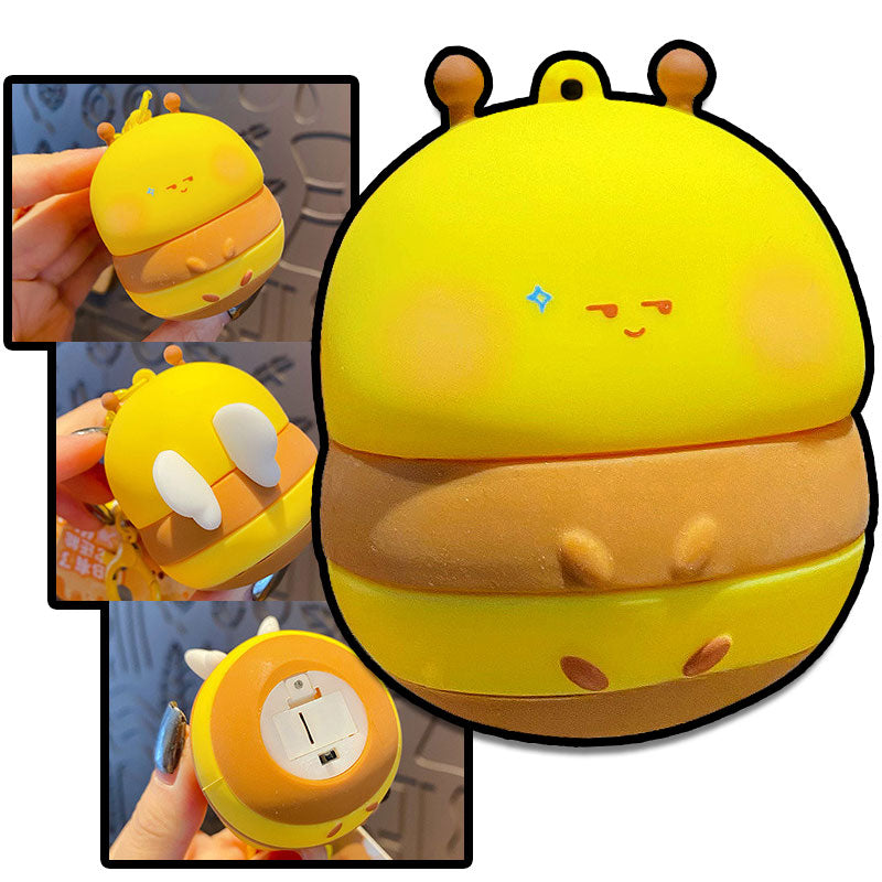 Bee 光る キーチャーム キーホルダー キーリング キーチェーン バッグチャーム ストラップ アクセサリー 紛失予防 かわいい ジュエリー 可愛い 雑貨 鍵 車 レディース カップル 小物 ギフト プレゼント