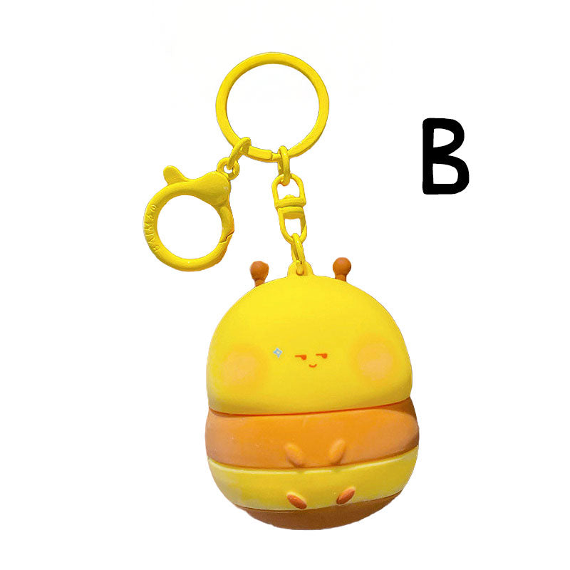 Bee 光る キーチャーム キーホルダー キーリング キーチェーン バッグチャーム ストラップ アクセサリー 紛失予防 かわいい ジュエリー 可愛い 雑貨 鍵 車 レディース カップル 小物 ギフト プレゼント