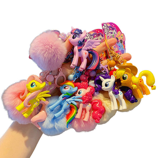 PONY 馬 ユニコーン キーチャーム キーホルダー キーリング キーチェーン バッグチャーム ストラップ アクセサリー 紛失予防 かわいい ジュエリー 可愛い 雑貨 鍵 車 レディース カップル 小物 ギフト プレゼント