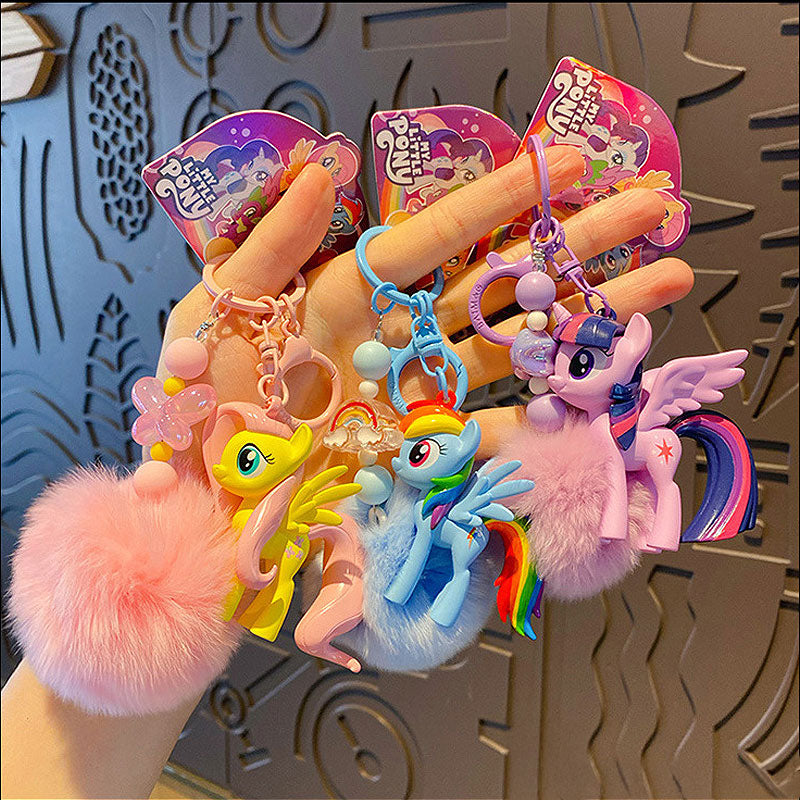 PONY 馬 ユニコーン キーチャーム キーホルダー キーリング キーチェーン バッグチャーム ストラップ アクセサリー 紛失予防 かわいい ジュエリー 可愛い 雑貨 鍵 車 レディース カップル 小物 ギフト プレゼント