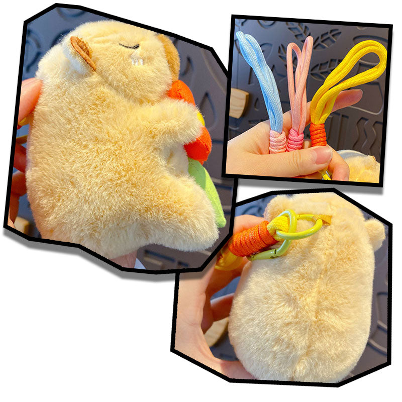 ぬいぐるみ カピバラ ハート キーチャーム キーホルダー