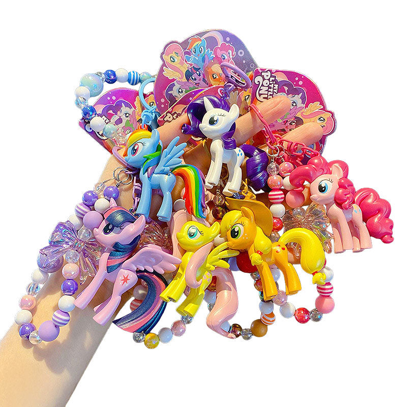 PONY 馬 ユニコーン キーチャーム キーホルダー キーリング キーチェーン バッグチャーム ストラップ アクセサリー 紛失予防 かわいい ジュエリー 可愛い 雑貨 鍵 車 レディース カップル 小物 ギフト プレゼント