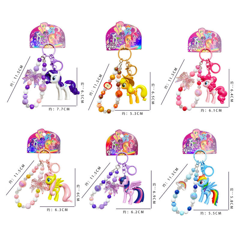 PONY 馬 ユニコーン キーチャーム キーホルダー キーリング キーチェーン バッグチャーム ストラップ アクセサリー 紛失予防 かわいい ジュエリー 可愛い 雑貨 鍵 車 レディース カップル 小物 ギフト プレゼント