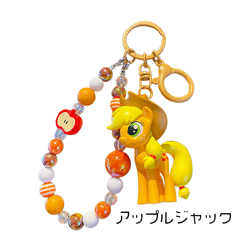 PONY 馬 ユニコーン キーチャーム キーホルダー キーリング キーチェーン バッグチャーム ストラップ アクセサリー 紛失予防 かわいい ジュエリー 可愛い 雑貨 鍵 車 レディース カップル 小物 ギフト プレゼント