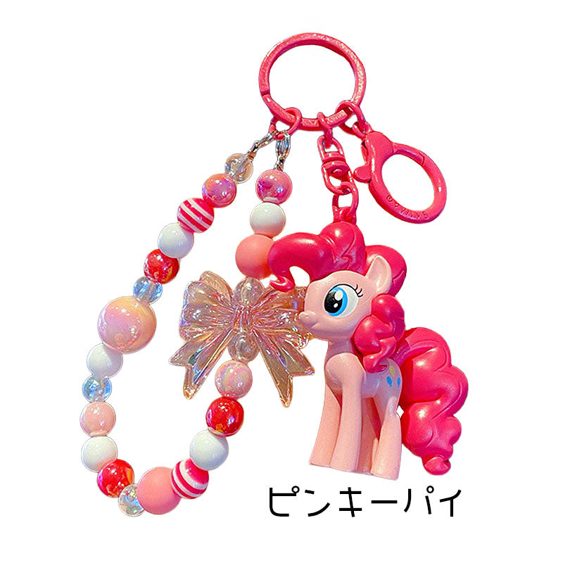 PONY 馬 ユニコーン キーチャーム キーホルダー キーリング キーチェーン バッグチャーム ストラップ アクセサリー 紛失予防 かわいい ジュエリー 可愛い 雑貨 鍵 車 レディース カップル 小物 ギフト プレゼント