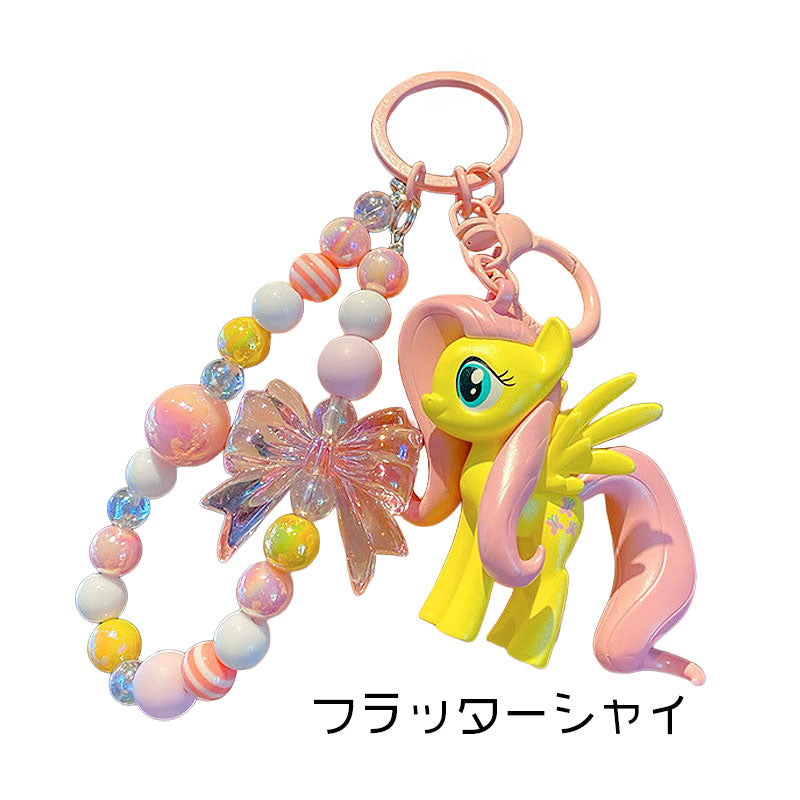 PONY 馬 ユニコーン キーチャーム キーホルダー キーリング キーチェーン バッグチャーム ストラップ アクセサリー 紛失予防 かわいい ジュエリー 可愛い 雑貨 鍵 車 レディース カップル 小物 ギフト プレゼント