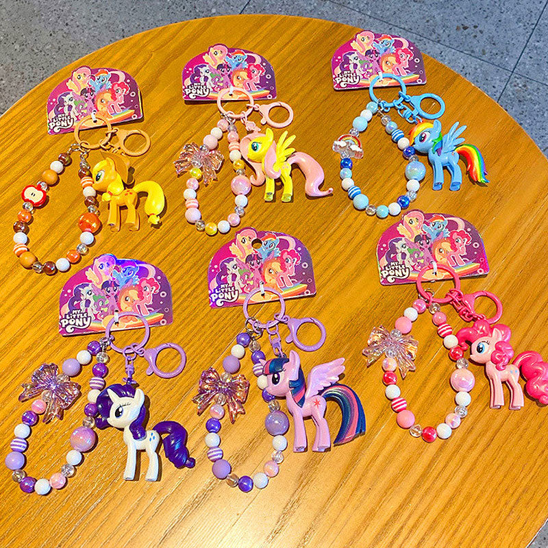 PONY 馬 ユニコーン キーチャーム キーホルダー キーリング キーチェーン バッグチャーム ストラップ アクセサリー 紛失予防 かわいい ジュエリー 可愛い 雑貨 鍵 車 レディース カップル 小物 ギフト プレゼント
