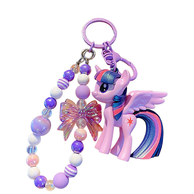 PONY 馬 ユニコーン キーチャーム キーホルダー キーリング キーチェーン バッグチャーム ストラップ アクセサリー 紛失予防 かわいい ジュエリー 可愛い 雑貨 鍵 車 レディース カップル 小物 ギフト プレゼント