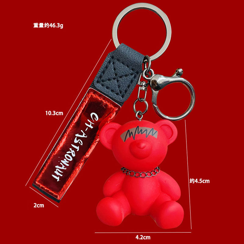 Bear クマ 電波 キーチャーム キーホルダー キーリング キーチェーン バッグチャーム ストラップ アクセサリー 紛失予防 かわいい ジュエリー 可愛い 雑貨 鍵 車 レディース カップル 小物 ギフト プレゼント