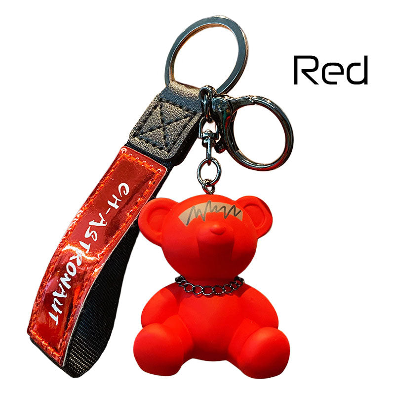 Bear クマ 電波 キーチャーム キーホルダー キーリング キーチェーン バッグチャーム ストラップ アクセサリー 紛失予防 かわいい ジュエリー 可愛い 雑貨 鍵 車 レディース カップル 小物 ギフト プレゼント