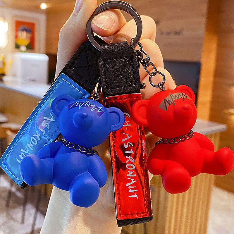 Bear クマ 電波 キーチャーム キーホルダー キーリング キーチェーン バッグチャーム ストラップ アクセサリー 紛失予防 かわいい ジュエリー 可愛い 雑貨 鍵 車 レディース カップル 小物 ギフト プレゼント