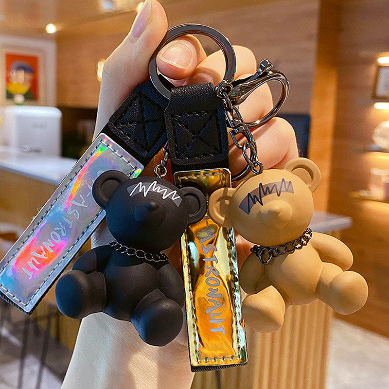 Bear クマ 電波 キーチャーム キーホルダー キーリング キーチェーン バッグチャーム ストラップ アクセサリー 紛失予防 かわいい ジュエリー 可愛い 雑貨 鍵 車 レディース カップル 小物 ギフト プレゼント
