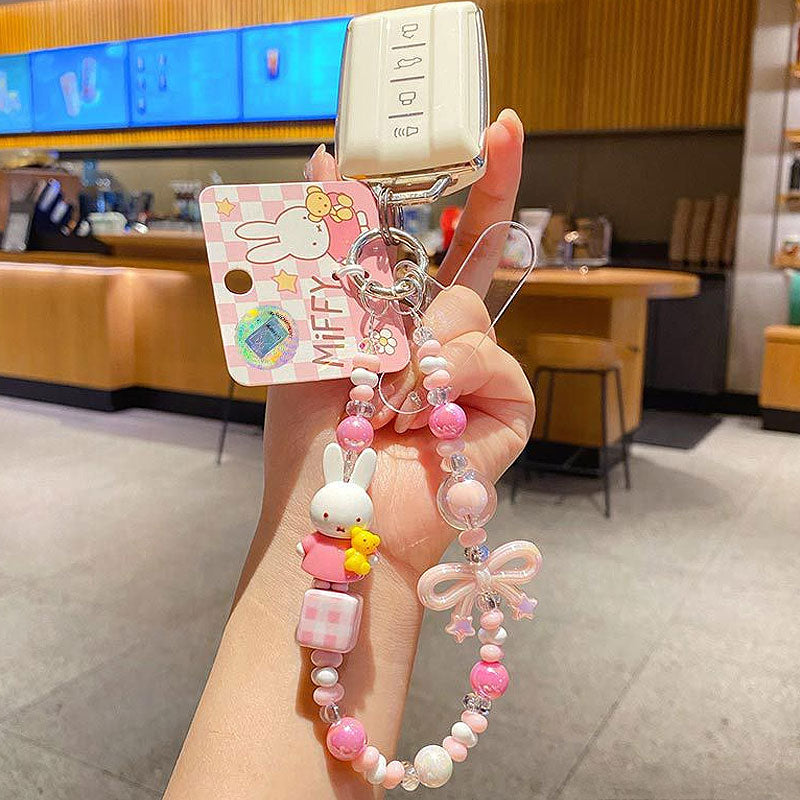 スマホ ストラップ かわいい ビーズ キーチャーム キーホルダー キーリング キーチェーン バッグチャーム ストラップ アクセサリー 紛失予防 かわいい ジュエリー 可愛い 雑貨 鍵 車 レディース カップル 小物 ギフト プレゼント