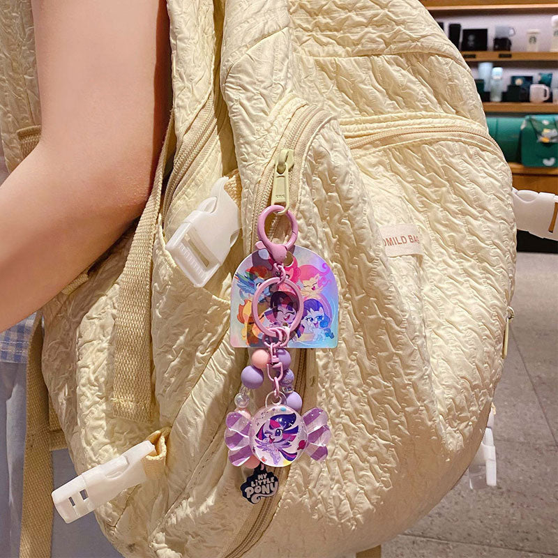 PONY 馬 ユニコーン キーチャーム キーホルダー キーリング キーチェーン バッグチャーム ストラップ アクセサリー 紛失予防 かわいい ジュエリー 可愛い 雑貨 鍵 車 レディース カップル 小物 ギフト プレゼント