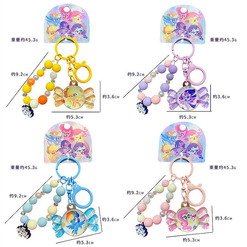 PONY 馬 ユニコーン キーチャーム キーホルダー キーリング キーチェーン バッグチャーム ストラップ アクセサリー 紛失予防 かわいい ジュエリー 可愛い 雑貨 鍵 車 レディース カップル 小物 ギフト プレゼント