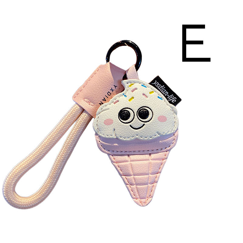 ポテトフライ コーヒー 革 キーチャーム キーホルダー キーリング キーチェーン バッグチャーム ストラップ アクセサリー 紛失予防 かわいい ジュエリー 可愛い 雑貨 鍵 車 レディース カップル 小物 ギフト プレゼント