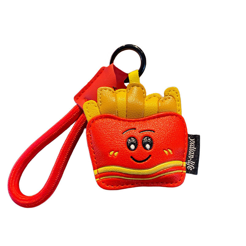 ポテトフライ コーヒー 革 キーチャーム キーホルダー キーリング キーチェーン バッグチャーム ストラップ アクセサリー 紛失予防 かわいい ジュエリー 可愛い 雑貨 鍵 車 レディース カップル 小物 ギフト プレゼント