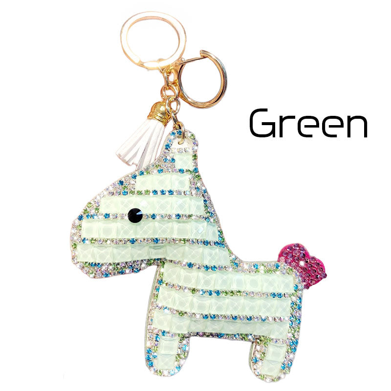 馬 ダイア キラキラ キーチャーム キーホルダー キーリング キーチェーン バッグチャーム ストラップ アクセサリー 紛失予防 かわいい ジュエリー 可愛い 雑貨 鍵 車 レディース カップル 小物 ギフト プレゼント