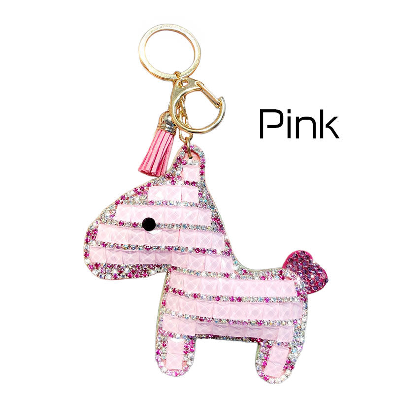 馬 ダイア キラキラ キーチャーム キーホルダー キーリング キーチェーン バッグチャーム ストラップ アクセサリー 紛失予防 かわいい ジュエリー 可愛い 雑貨 鍵 車 レディース カップル 小物 ギフト プレゼント
