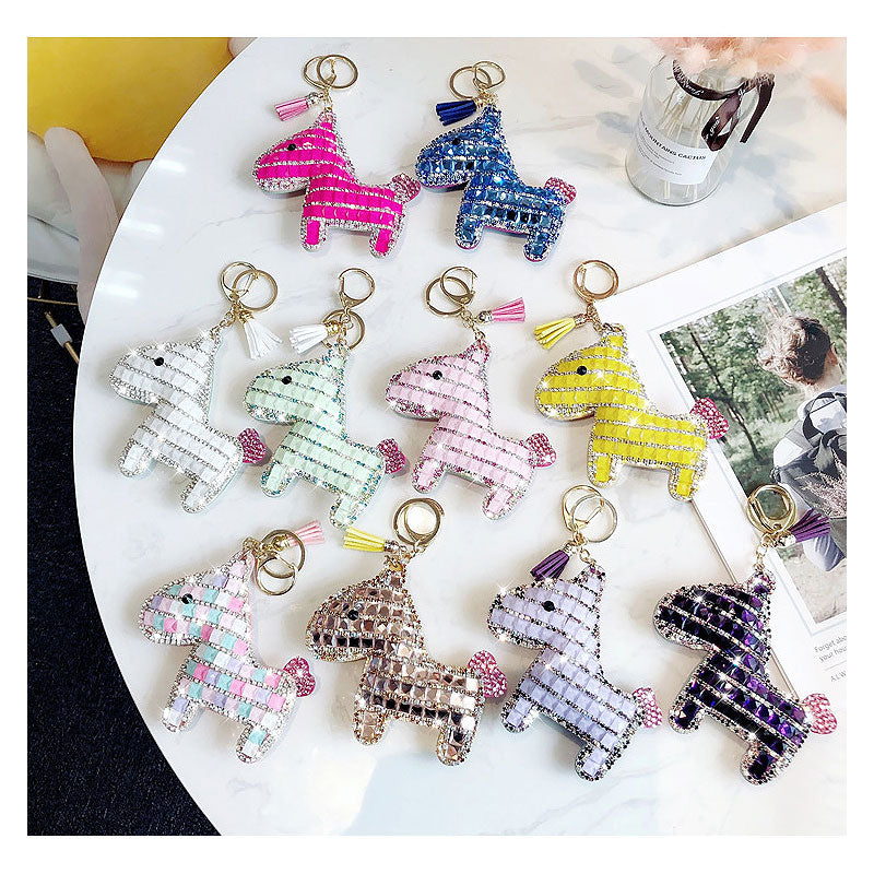 馬 ダイア キラキラ キーチャーム キーホルダー キーリング キーチェーン バッグチャーム ストラップ アクセサリー 紛失予防 かわいい ジュエリー 可愛い 雑貨 鍵 車 レディース カップル 小物 ギフト プレゼント