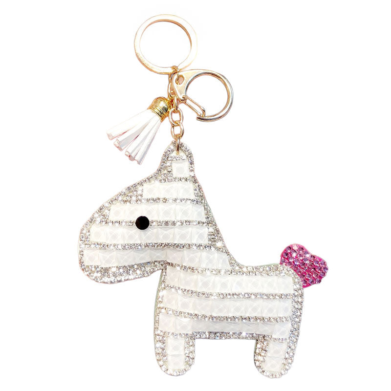 馬 ダイア キラキラ キーチャーム キーホルダー キーリング キーチェーン バッグチャーム ストラップ アクセサリー 紛失予防 かわいい ジュエリー 可愛い 雑貨 鍵 車 レディース カップル 小物 ギフト プレゼント