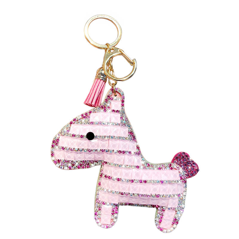 馬 ダイア キラキラ キーチャーム キーホルダー キーリング キーチェーン バッグチャーム ストラップ アクセサリー 紛失予防 かわいい ジュエリー 可愛い 雑貨 鍵 車 レディース カップル 小物 ギフト プレゼント