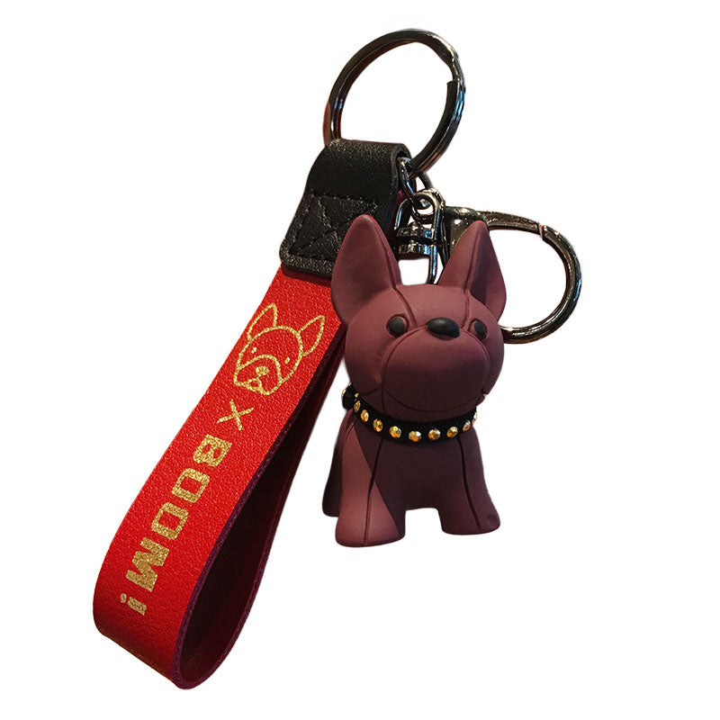 ブルドッグ 犬 キーホルダー キーリング 可愛い 犬雑貨 バックチャーム おしゃれ グッズ フレンチ いぬ ワンちゃん バッグチャーム ギフト プレゼント