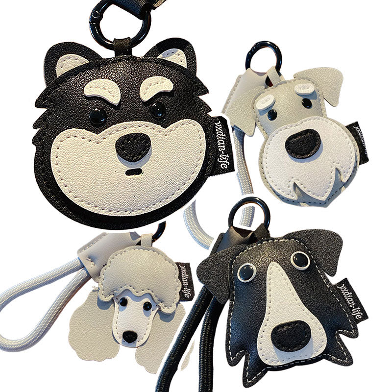 ハスキー 犬 革 キーチャーム キーホルダー キーリング キーチェーン バッグチャーム ストラップ アクセサリー 紛失予防 かわいい ジュエリー 可愛い 雑貨 鍵 車 レディース カップル 小物 ギフト プレゼント