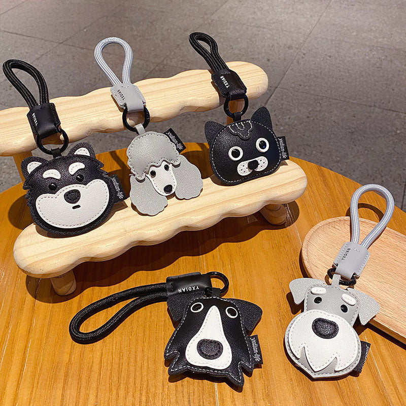 ハスキー 犬 革 キーチャーム キーホルダー キーリング キーチェーン バッグチャーム ストラップ アクセサリー 紛失予防 かわいい ジュエリー 可愛い 雑貨 鍵 車 レディース カップル 小物 ギフト プレゼント