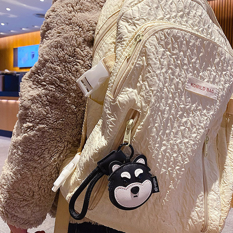 ハスキー 犬 革 キーチャーム キーホルダー キーリング キーチェーン バッグチャーム ストラップ アクセサリー 紛失予防 かわいい ジュエリー 可愛い 雑貨 鍵 車 レディース カップル 小物 ギフト プレゼント