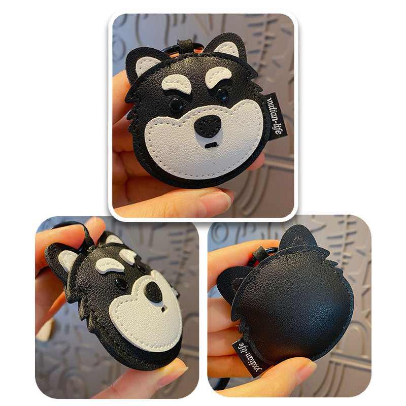 ハスキー 犬 革 キーチャーム キーホルダー キーリング キーチェーン バッグチャーム ストラップ アクセサリー 紛失予防 かわいい ジュエリー 可愛い 雑貨 鍵 車 レディース カップル 小物 ギフト プレゼント