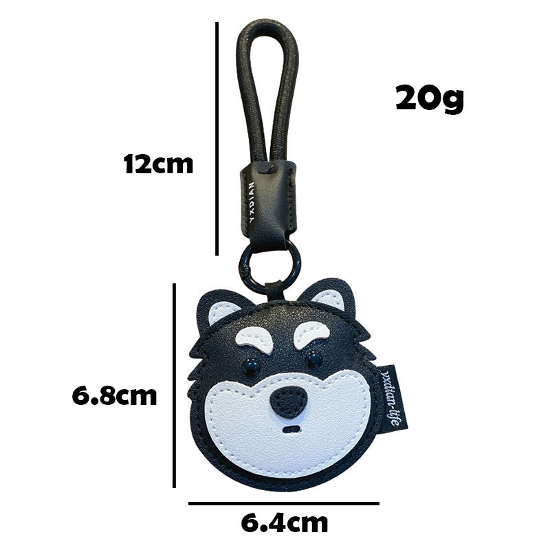 ハスキー 犬 革 キーチャーム キーホルダー キーリング キーチェーン バッグチャーム ストラップ アクセサリー 紛失予防 かわいい ジュエリー 可愛い 雑貨 鍵 車 レディース カップル 小物 ギフト プレゼント