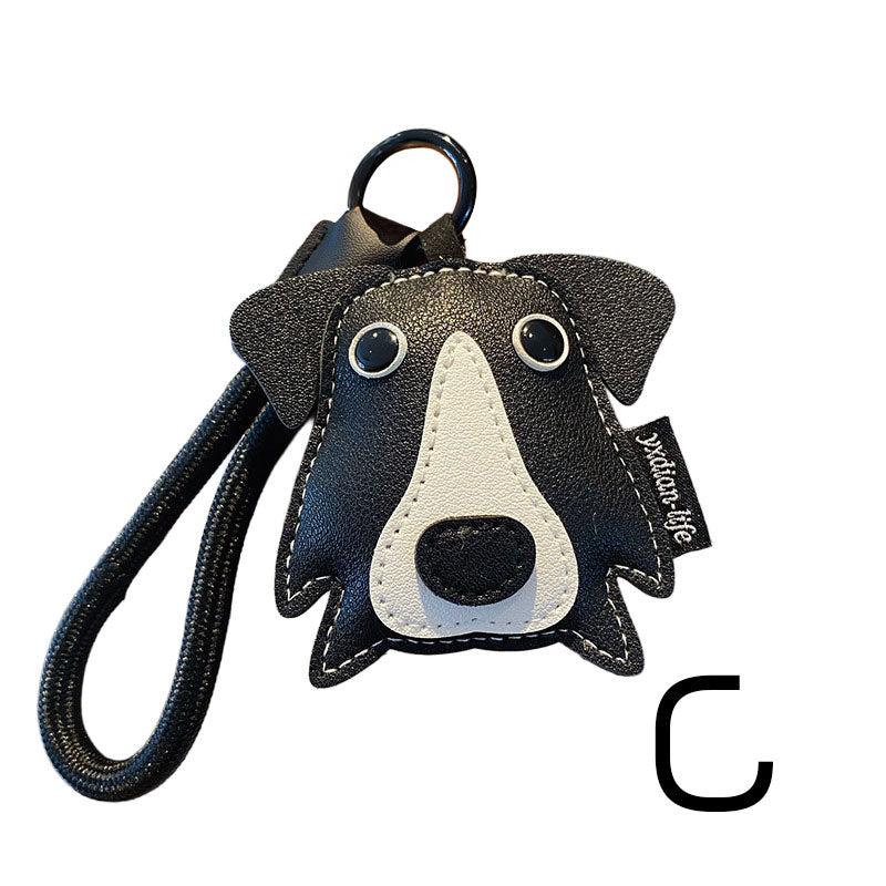 ハスキー 犬 革 キーチャーム キーホルダー キーリング キーチェーン バッグチャーム ストラップ アクセサリー 紛失予防 かわいい ジュエリー 可愛い 雑貨 鍵 車 レディース カップル 小物 ギフト プレゼント