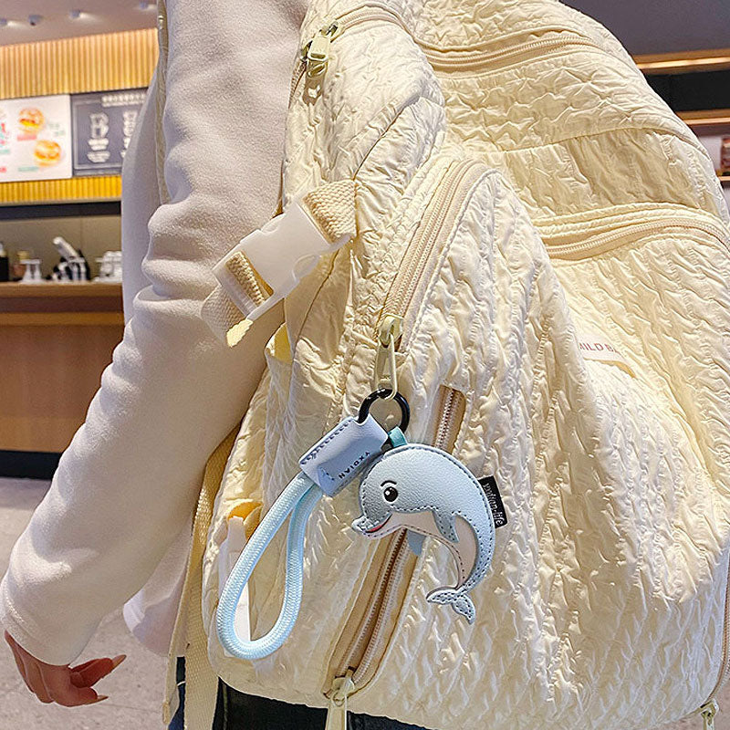 クジラ イルカ 革 キーチャーム キーホルダー キーリング キーチェーン バッグチャーム ストラップ アクセサリー 紛失予防 かわいい ジュエリー 可愛い 雑貨 鍵 車 レディース カップル 小物 ギフト プレゼント