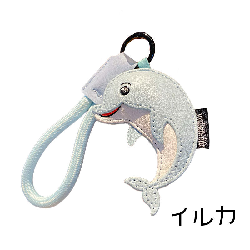 クジラ イルカ 革 キーチャーム キーホルダー キーリング キーチェーン バッグチャーム ストラップ アクセサリー 紛失予防 かわいい ジュエリー 可愛い 雑貨 鍵 車 レディース カップル 小物 ギフト プレゼント