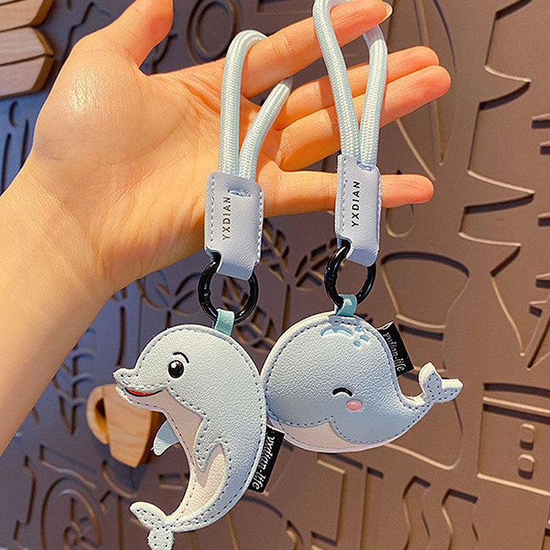 クジラ イルカ 革 キーチャーム キーホルダー キーリング キーチェーン バッグチャーム ストラップ アクセサリー 紛失予防 かわいい ジュエリー 可愛い 雑貨 鍵 車 レディース カップル 小物 ギフト プレゼント