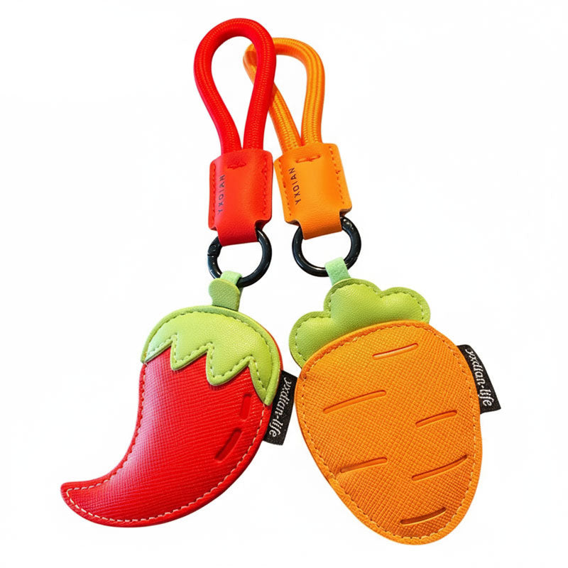 野菜 果物 革 キーチャーム キーホルダー キーリング キーチェーン バッグチャーム ストラップ アクセサリー 紛失予防 かわいい ジュエリー 可愛い 雑貨 鍵 車 レディース カップル 小物 ギフト プレゼント