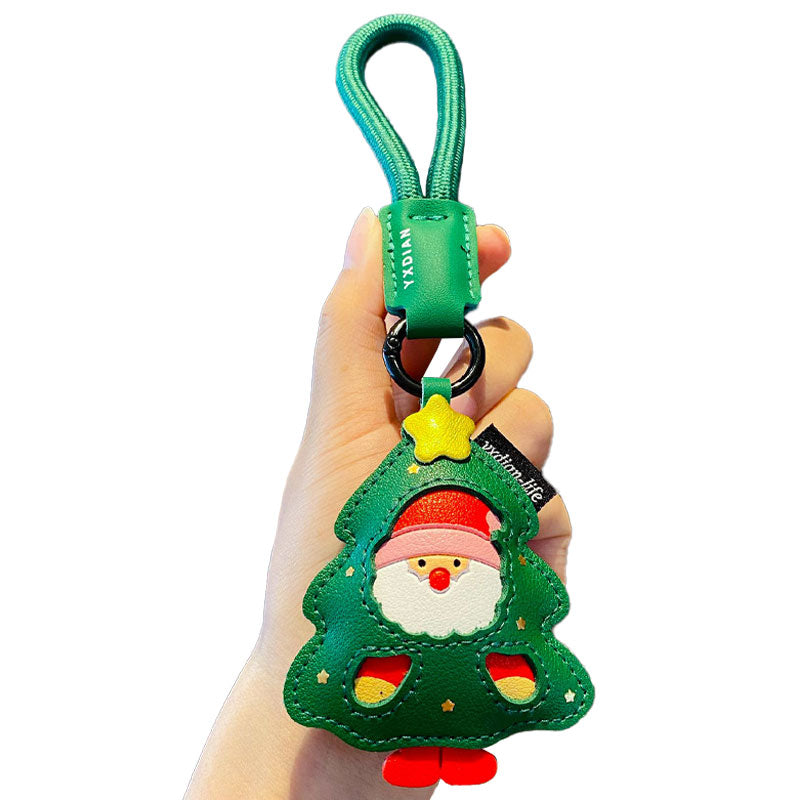 クリスマス サンタ トナカイ 革 キーチャーム キーホルダー キーリング キーチェーン バッグチャーム ストラップ アクセサリー 紛失予防 かわいい ジュエリー 可愛い 雑貨 鍵 車 レディース カップル 小物 ギフト プレゼント