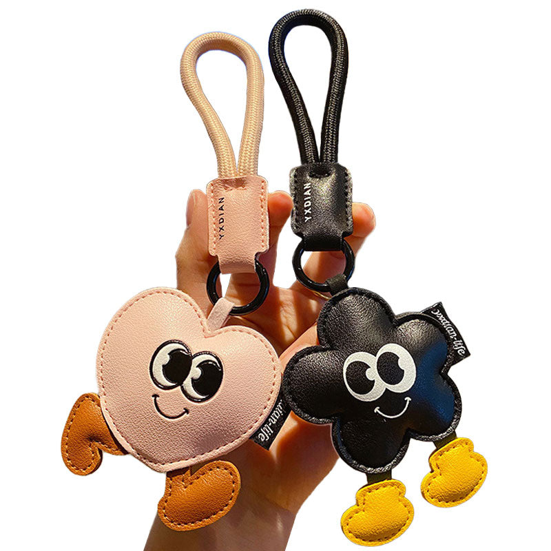 ハート 花 革 キーチャーム キーホルダー キーリング キーチェーン バッグチャーム ストラップ アクセサリー 紛失予防 かわいい ジュエリー 可愛い 雑貨 鍵 車 レディース カップル 小物 ギフト プレゼント