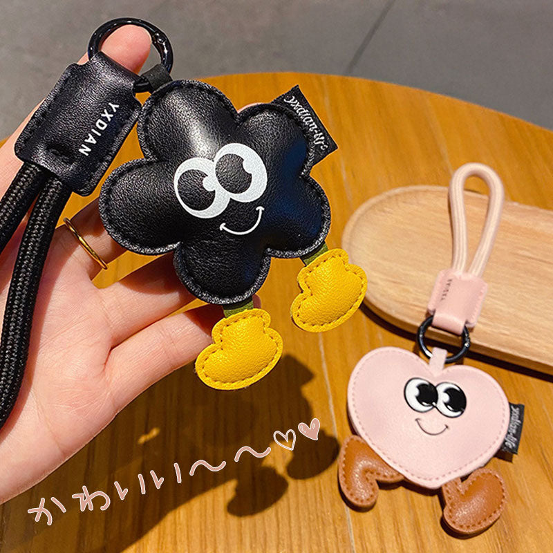 ハート 花 革 キーチャーム キーホルダー キーリング キーチェーン バッグチャーム ストラップ アクセサリー 紛失予防 かわいい ジュエリー 可愛い 雑貨 鍵 車 レディース カップル 小物 ギフト プレゼント