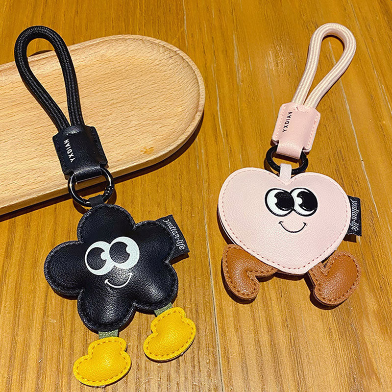 ハート 花 革 キーチャーム キーホルダー キーリング キーチェーン バッグチャーム ストラップ アクセサリー 紛失予防 かわいい ジュエリー 可愛い 雑貨 鍵 車 レディース カップル 小物 ギフト プレゼント