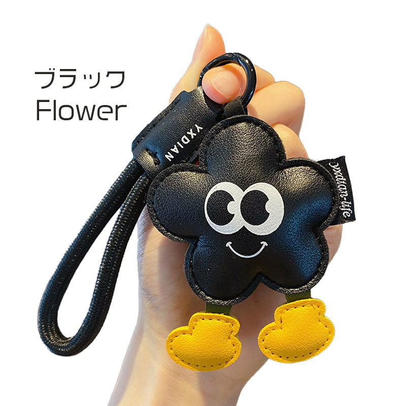 ハート 花 革 キーチャーム キーホルダー キーリング キーチェーン バッグチャーム ストラップ アクセサリー 紛失予防 かわいい ジュエリー 可愛い 雑貨 鍵 車 レディース カップル 小物 ギフト プレゼント