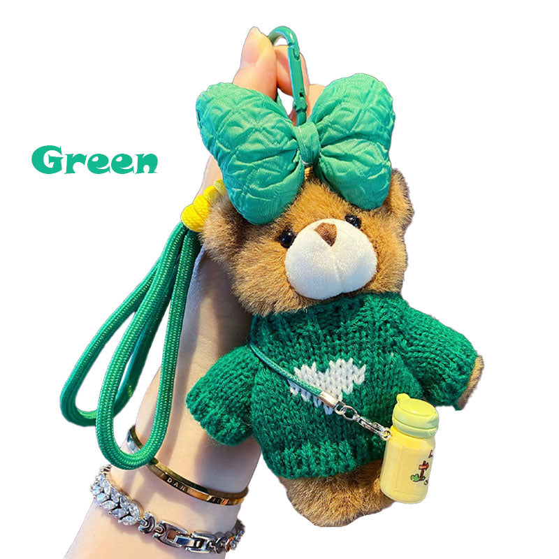 ぬいぐるみ クマ リボン キーチャーム キーホルダー キーリング キーチェーン バッグチャーム ストラップ アクセサリー 紛失予防 かわいい ジュエリー 可愛い 雑貨 鍵 車 レディース カップル 小物 ギフト プレゼント