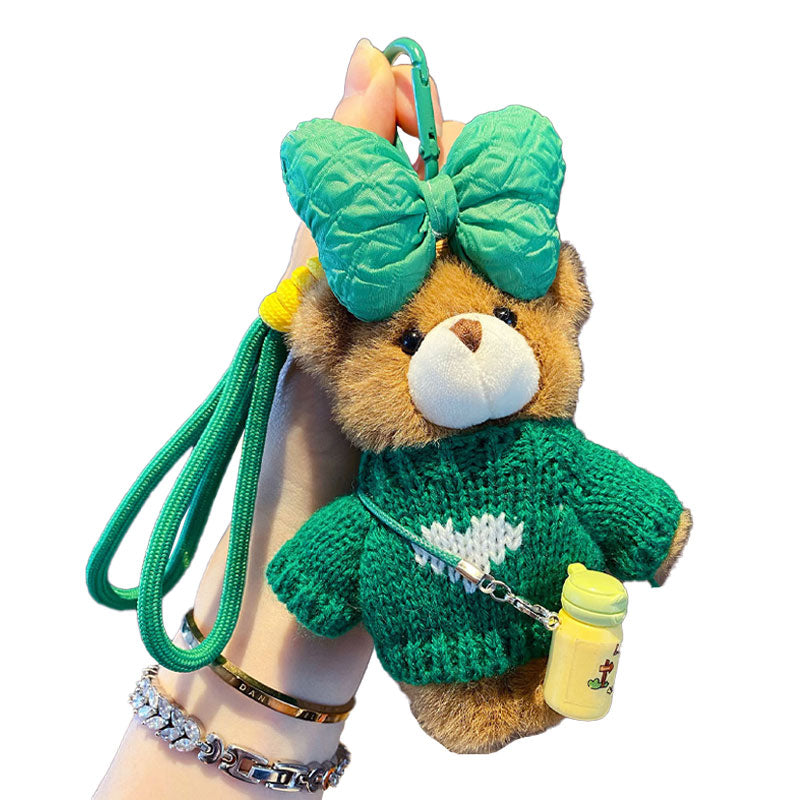 ぬいぐるみ クマ リボン キーチャーム キーホルダー キーリング キーチェーン バッグチャーム ストラップ アクセサリー 紛失予防 かわいい ジュエリー 可愛い 雑貨 鍵 車 レディース カップル 小物 ギフト プレゼント