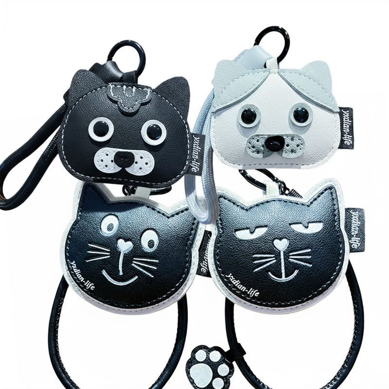 ネコ 黒 革 キーチャーム キーホルダー キーリング キーチェーン バッグチャーム ストラップ アクセサリー 紛失予防 かわいい ジュエリー 可愛い 雑貨 鍵 車 レディース カップル 小物 ギフト プレゼント