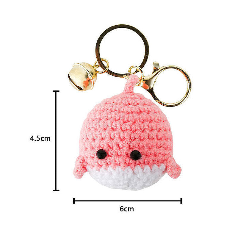 クジラ 動物 編み物 キーチャーム キーホルダー キーリング キーチェーン バッグチャーム ストラップ アクセサリー 紛失予防 かわいい ジュエリー 可愛い 雑貨 鍵 車 レディース カップル 小物 ギフト プレゼント