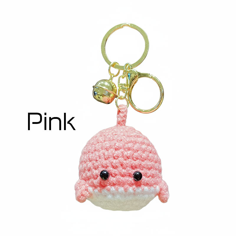 クジラ 動物 編み物 キーチャーム キーホルダー キーリング キーチェーン バッグチャーム ストラップ アクセサリー 紛失予防 かわいい ジュエリー 可愛い 雑貨 鍵 車 レディース カップル 小物 ギフト プレゼント